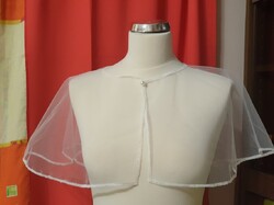 ESKÜVŐ BOL20 - Elegáns fehér színű boleró, pelerin - gyerekeknek