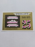 UTASELLÁTÓ kártyanaptár 1973. évi