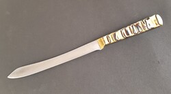 Gyönyörű markolatú régi kés 27cm