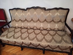 Gyönyörű huzatú ülőgarnitúra kanapé+ 2 fotel