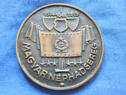1514-1848-1919 Magyar Néphadsereg  - bronzplakett 80 mm
