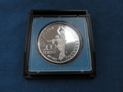 XIII. Téli olimpiai játékok Lake Placid 640 ezüst 200 Forint 1980. BP. EREDETI BANKI TOKBAN