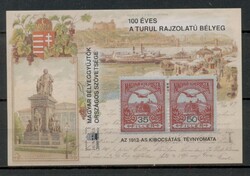 2000 - 100 éves a Turul - emlékív (fekete írással)