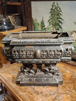ANTIK BRONZ VIRÁGTARTÓ PLANTER GRIFFEKKEL