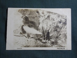 Képeslap,Tokod,Üveggyár,bánya,Iszapolás látkép,részlet,1905-