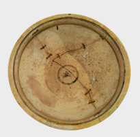 ANTIK NAGYMÉRETŰ CSERÉPTÁL LAKODALMAS TÁL 45 CM