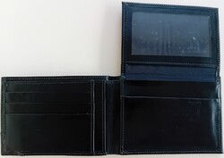 Fekete bőr pénztárca, irattárca  MR Rt logóval