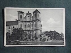 Képeslap,Szlovákia,Bratislava,Pozsony,Hurbanovo namestie,tér,templom,városi látkép,részlet,1935-