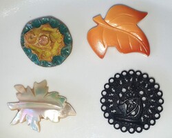 Retro kitűző/bross csomag, 4 db egyben