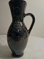 Ritka, kék Korondi kerámia kancsó