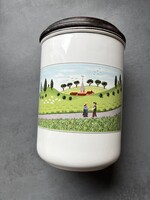 Ritka! Villeroy & Boch Naif nagyméretű tárolóedény fa tetővel