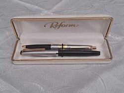 Reform 14K aranyhegyű töltőtoll és golyós toll dobozában