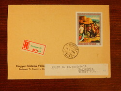 1971. Magyar Filatéliai Vállalat céges borítékja / ajánlott ragjeggyel