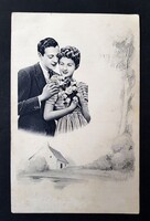 Nő,Hölgyek,Szerelem,Udvarlás,Szépség,Divat képeslap