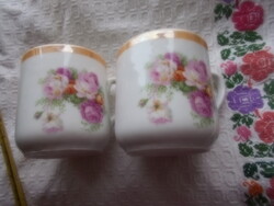 2 db Rózsás porcelán bögre  -az ár egy darabra vonatkozik
