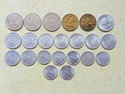 Magyarország 22 db Különböző Érme 10 20 50 Fillér 1 2 5 Forint 1950-1992