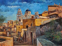 Hadházy Molnár Attila festmény, 70 x 100 cm