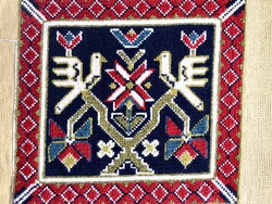 Kézzel hímzett párna alap,skandináv mintával