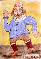 Für Emil: Nehéz idők vigasza a házi Harlekin - eredeti grafika 2025-ből!