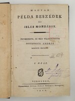 1820 Dugonics András: Magyar Példabeszédek és Jeles Mondások népnyelvi lelemények