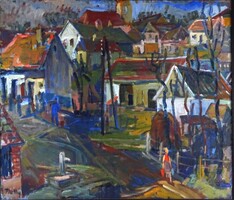 1Z189 Platthy György : Falu a domboldalon