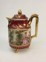 Cseh Altwien Angelika Kauffmann jelenetes porcelán kanna hibátlan állapotban