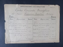 1930-as évek olasz kalligráfiai oktató mintalapjai, Mussolini-idézettel