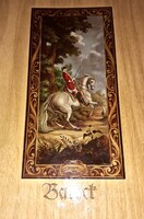 Retro levelezési mappa BAROKK jelenetes papíráru benne régi hibátlan borítékok + papírok