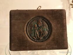 SZENTKÉP - RÉZ - BÁRSONY - ANTIK - BÉCS - 15 x 10 cm - HIBÁTLAN