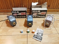 3db Retro Lemezárugyári Mesevetítő Dia Vetítőgép – Működőképes állapotban