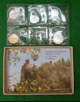 San Marino-i éremsorozat gyűjtő mappába ,ismertető füzettel 1975