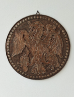 Mixed media falikép - Turul