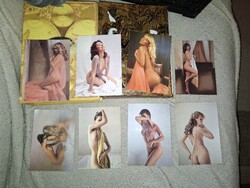 8 db postatiszta, kiváló állapotú női akt/erotikus képeslap, Képzőművészeti alap