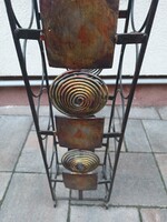 6 palackos, álló modern vas bortartó ALKUDHATÓ