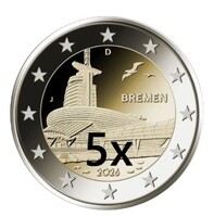 2 euro emlékérem 2026 - Bremen- 5 verdejel