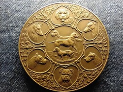 A Magyar Ebtenyésztők és Ebkedvelők Egyesülete bronz kutya, kutyás érem