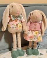 Teleszkópos lábú húsvéti nyúlpár fiú - lány 2 db egyben