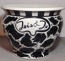 Hatalmas Castelli Italy porcelán kaspó ALKUDHATÓ