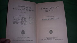 1900. Antik MAGYAR KLASSZIKUSOK : TOMPA MIHÁLY MUNKÁI könyv a képek szerint FRANKLIN
