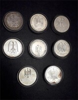 8db  ezüst 10 márkás   1987 - 2001 közötti időszakból egyben eladó