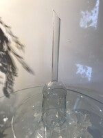 TÖLCSÉR -  ÜVEG - ANTIK - 17 x 4 cm - SZÁR ÁTMÉRŐ - 1 cm - HIBÁTLAN