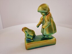 Zsolnay Eozin Annuska Tyúkkal