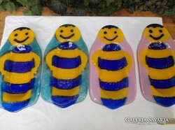 TÁNYÉR - ÜVEG - 26 cm - VASTAG - NÉMET - 26 x 14 x 3 cm  - HIBÁTLAN