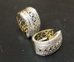 Gyémánt Exkluzív 14karátosFűlbevaló VS1 160db kő