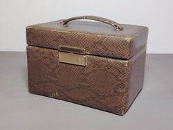 Vintage kígyóbőr ékszertartó koffer, táska ALKUDHATÓ