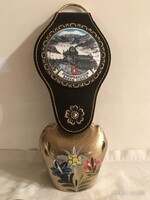KOLOMP - ÚJ - SVÁJCI - 21 x 9 cm - FÉM - BŐR - KÉZIMUNKA - HIBÁTLAN