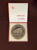 Országos Járműipari verseny Diósgyőri Gépgyár KISZ Bizottsága 1973 plakett dobozában