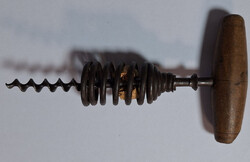 Antik dugóhúzó fa nyél, 16 cm