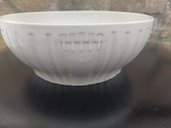Zsolnay hófehér pogácsás tál-komatál 19,5 cm