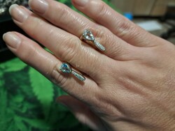 925 ös ezüst fülbevaló valódi akvamarinnal